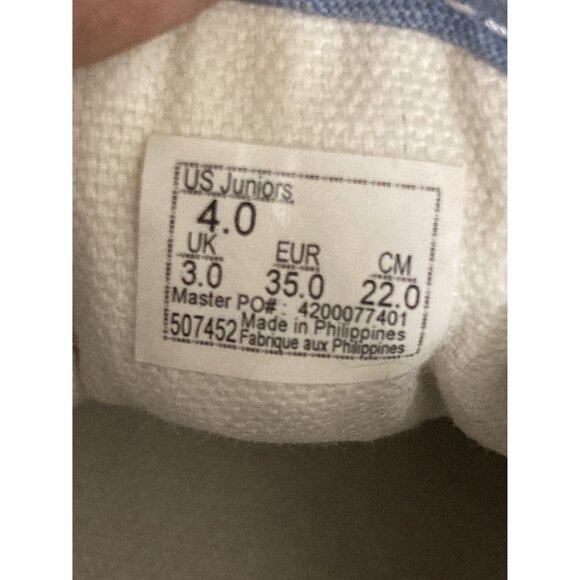 Vans Old Skool kids size 4 Gray White Low-Top Suede Canvas Skate Shoes Sneakers - Picture 8 of 8